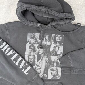 Taylor Swift The Eras Tour Black Hoodie Sweatshirt Multiple Photos Graphic Print
